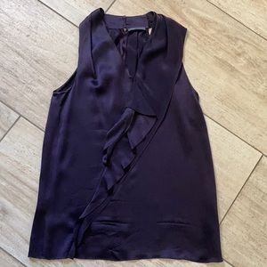 Vince Deep neck line sleeveless silk Blouse